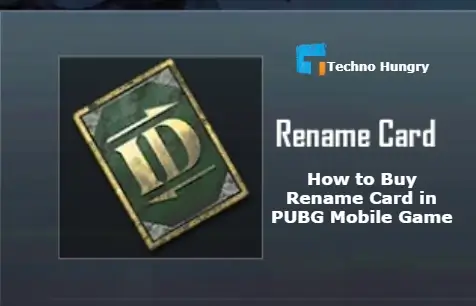 How to Buy Rename Card in PUBG Mobile Game