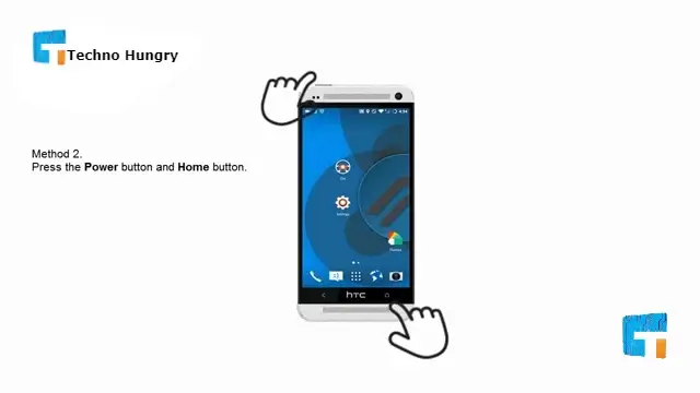 Power Button + Home Button How to Take a Screenshot on HTC One (M8)