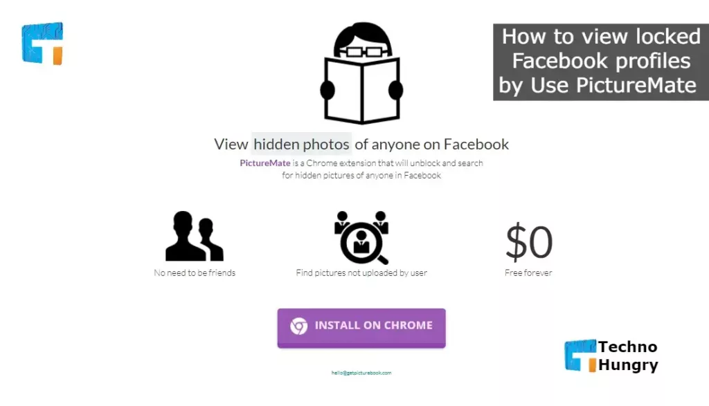 How to view locked Facebook profiles by Use PictureMate 