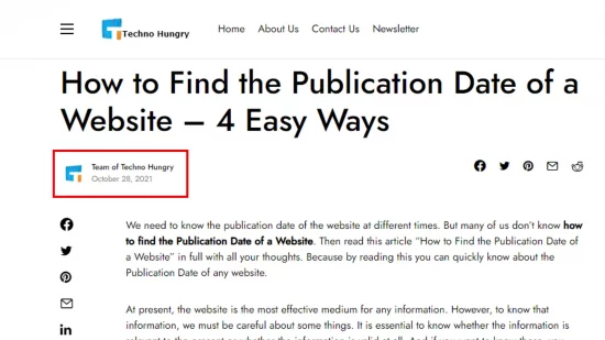 How to Find the Publication Date of a Website - 4 Easy Ways
