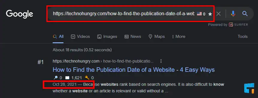 How to Find the Publication Date of a Website Using Google