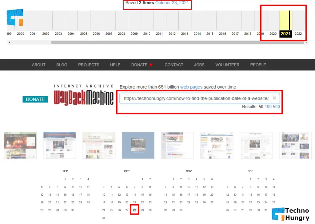 How to Find the Publication Date of a Website Using Wayback Machine