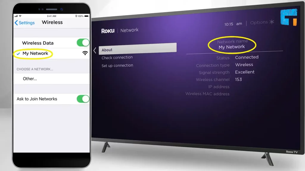 Roku Smart Tv with the app