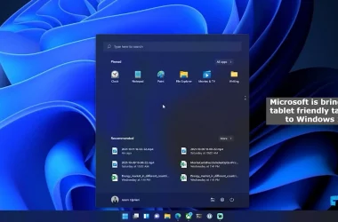 Microsoft is bringing a tablet friendly taskbar to Windows 11