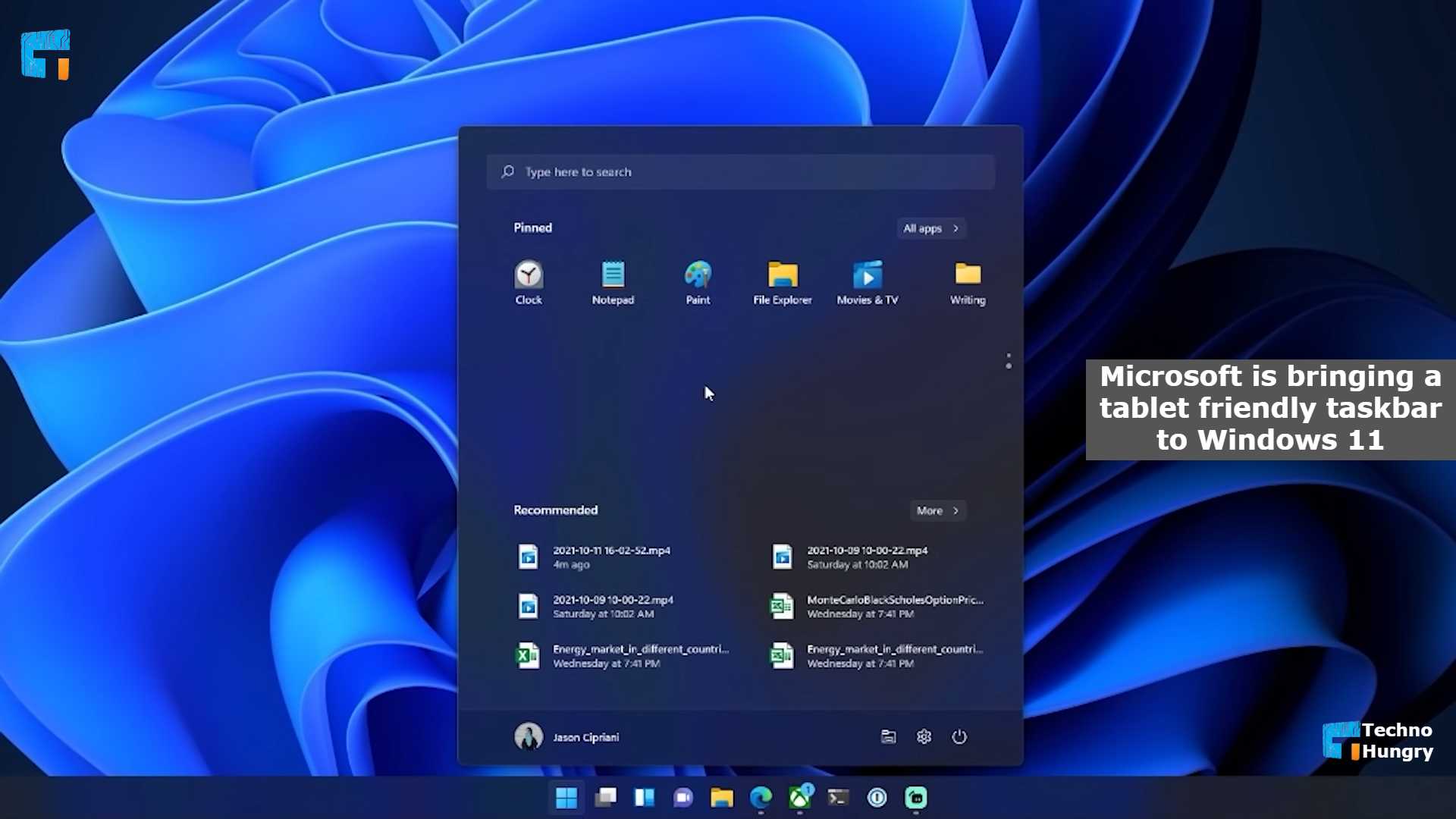 Microsoft bringing a tablet friendly taskbar to Windows 11