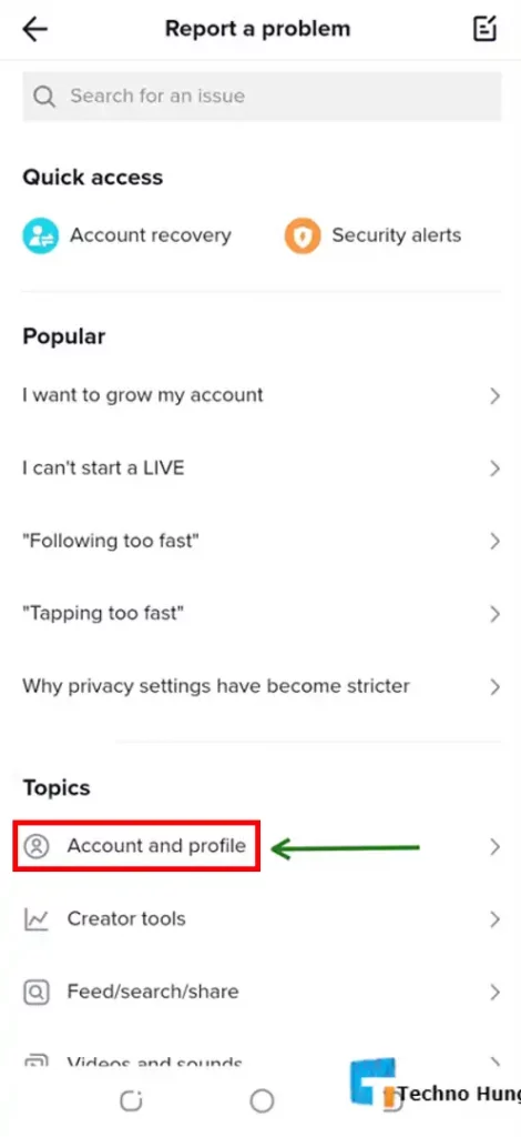 account and profile