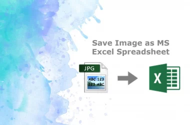 Save Image as MS Excel Spreadsheet